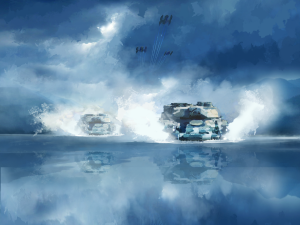 Polyversal Add-On: M-82 Boyd 3x Miniatures with Tile